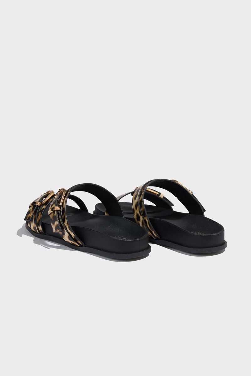 DeFacto Black Woman Woman Flat Sole Faux Leather Slippers Casual - Image 3